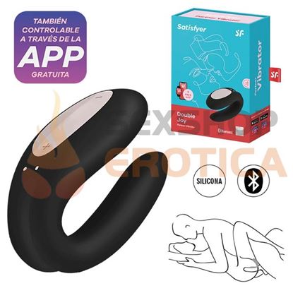 Double Joy Black estimulador para parejas con control via APP